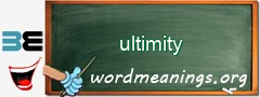 WordMeaning blackboard for ultimity